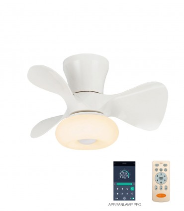 VENTILADOR TECHO DUBI BLANCO CON MANDO Y CONEXIÓN A APP