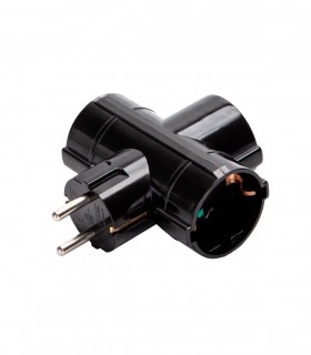 ADAPTADOR TRIPLE T.T. 16 A 3500 W NEGRO