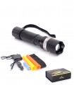 LINTERNA LED ZOOM RECARGABLE + 2 CONOS